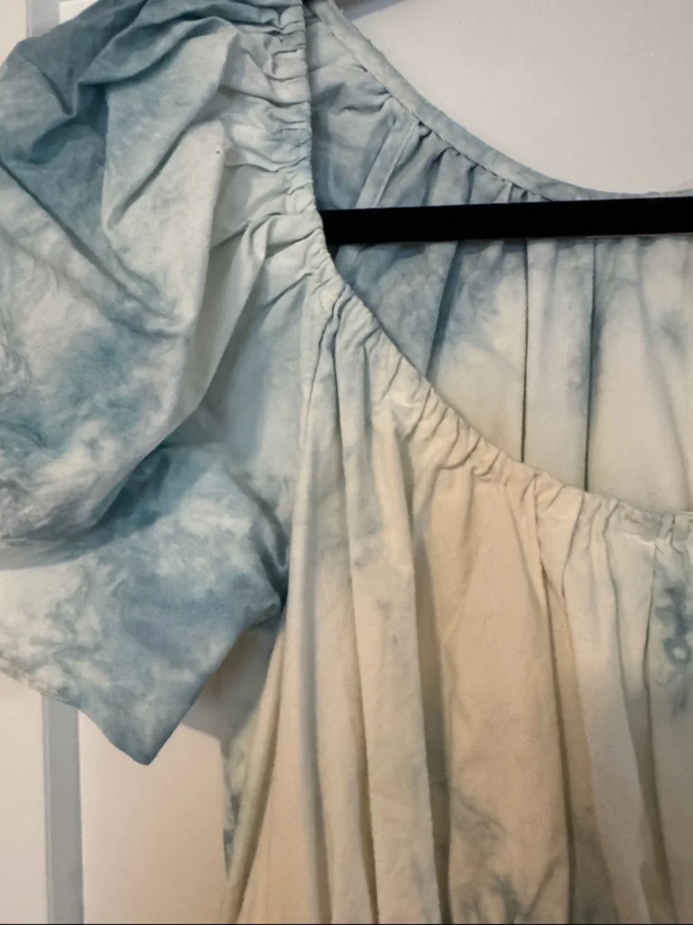 Ulla Johnson isla midi dress Blue Tie-Dye Puff Sleeve Maxi Dress - Picture 2 of 7